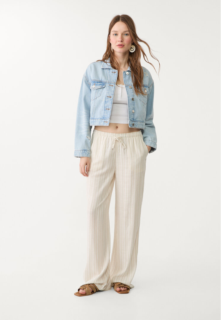 cazadora boxy denim fit