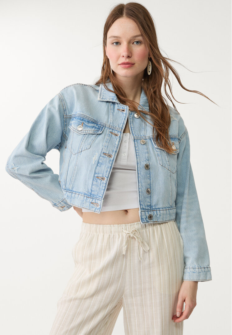 cazadora boxy denim fit
