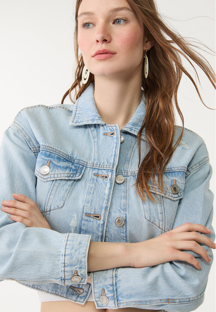 cazadora boxy denim fit