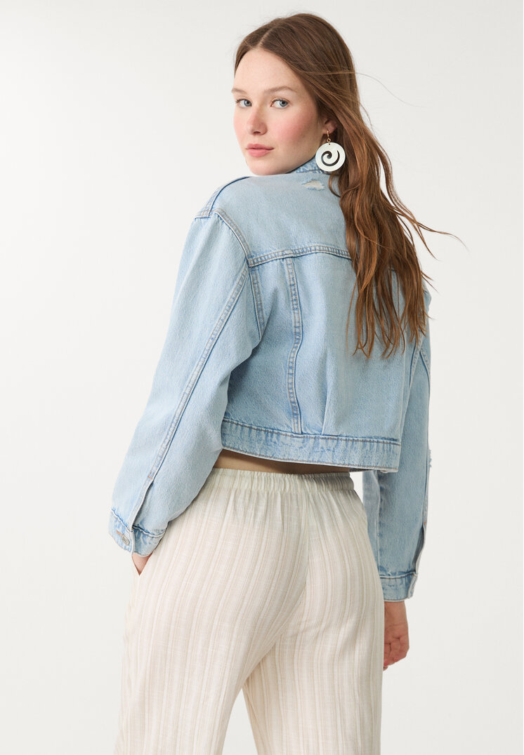 cazadora boxy denim fit