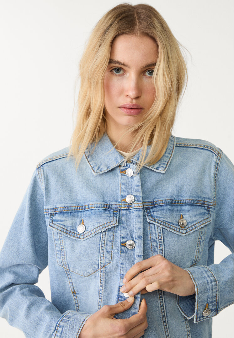 cazadora denim slim fit
