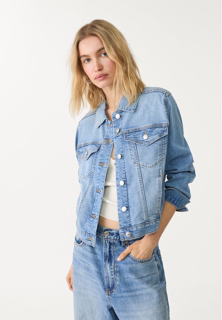 cazadora denim slim fit