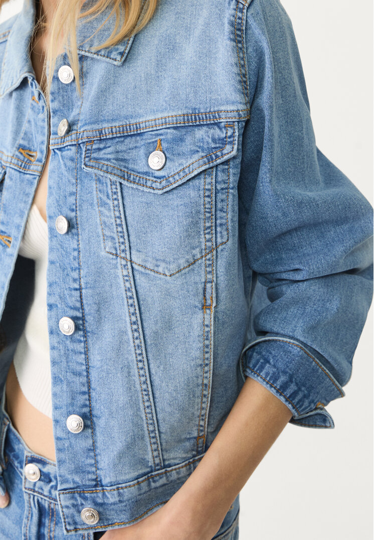 cazadora denim slim fit