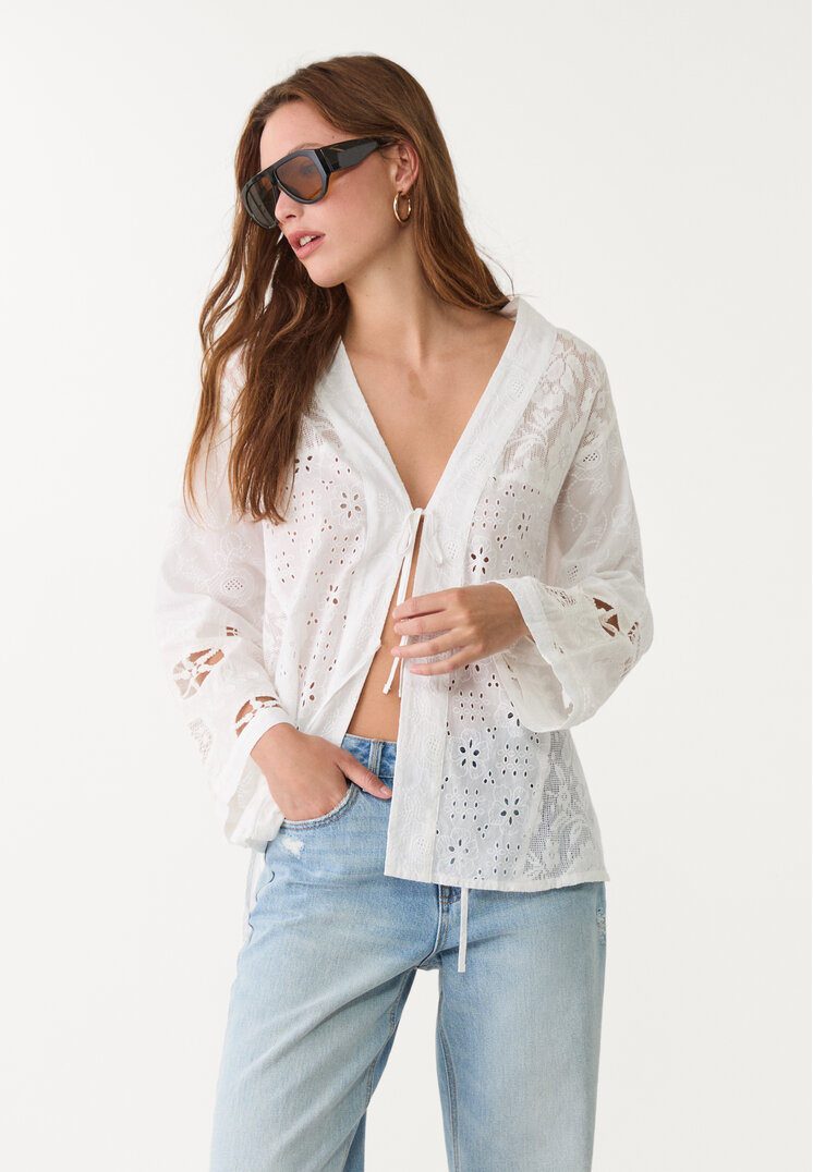 kimono bordado patchwork