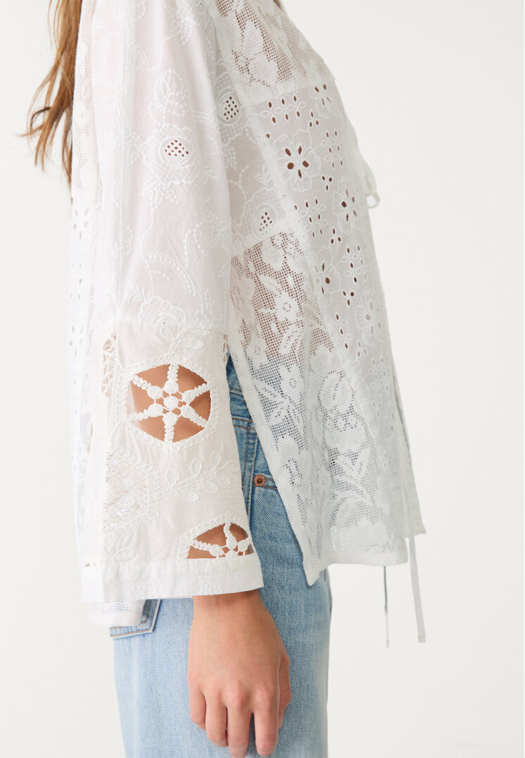 kimono bordado patchwork