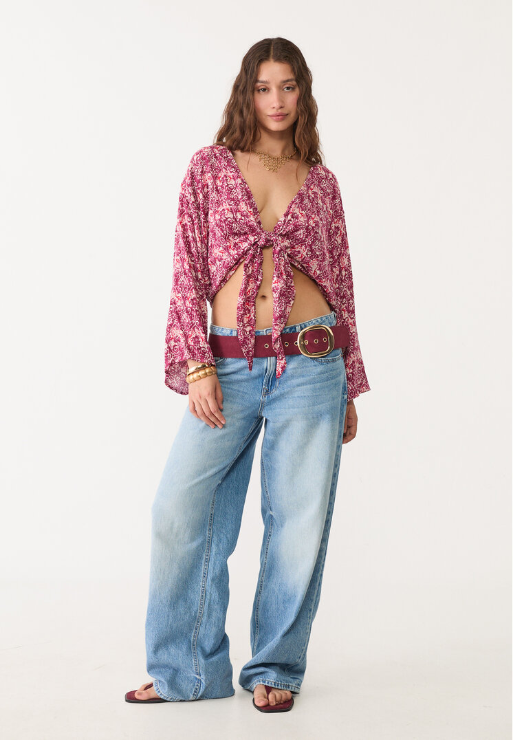 blusa fluida nudo
