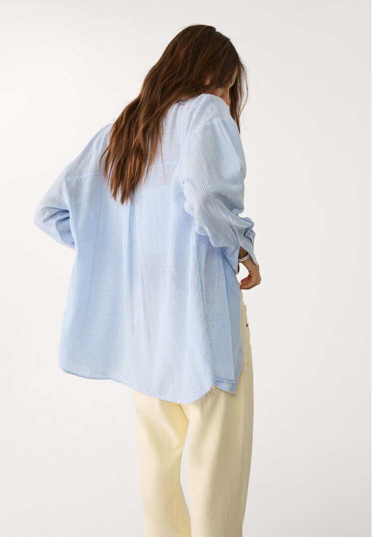 camisa basica fluida bolsillo