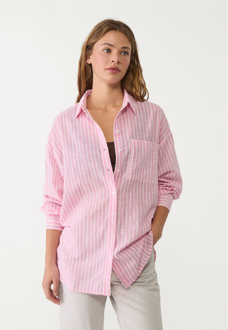 camisa basica fluida bolsillo