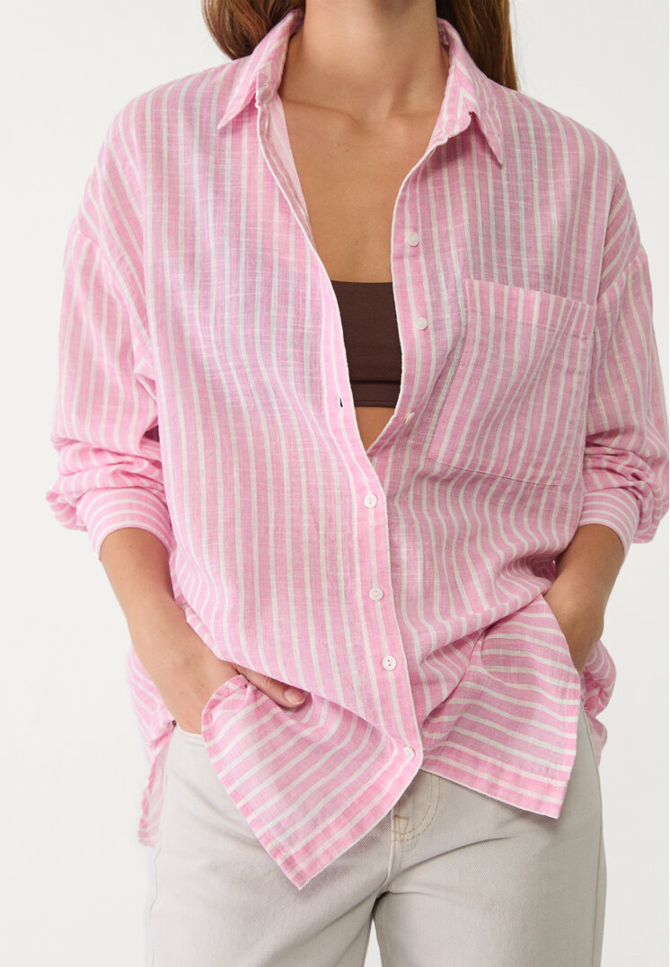 camisa basica fluida bolsillo