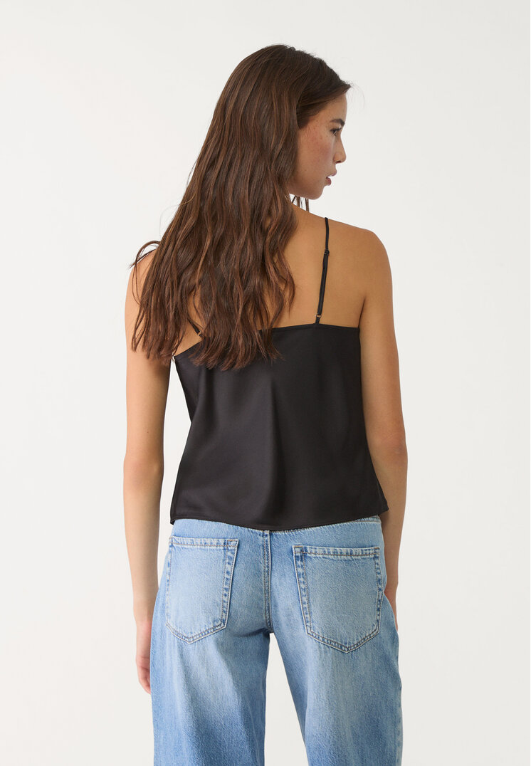 top satinado tirantes