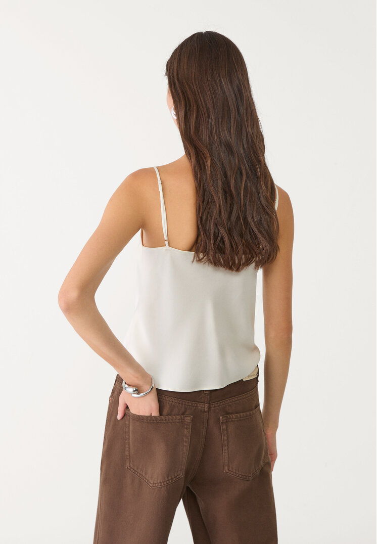 top satinado tirantes