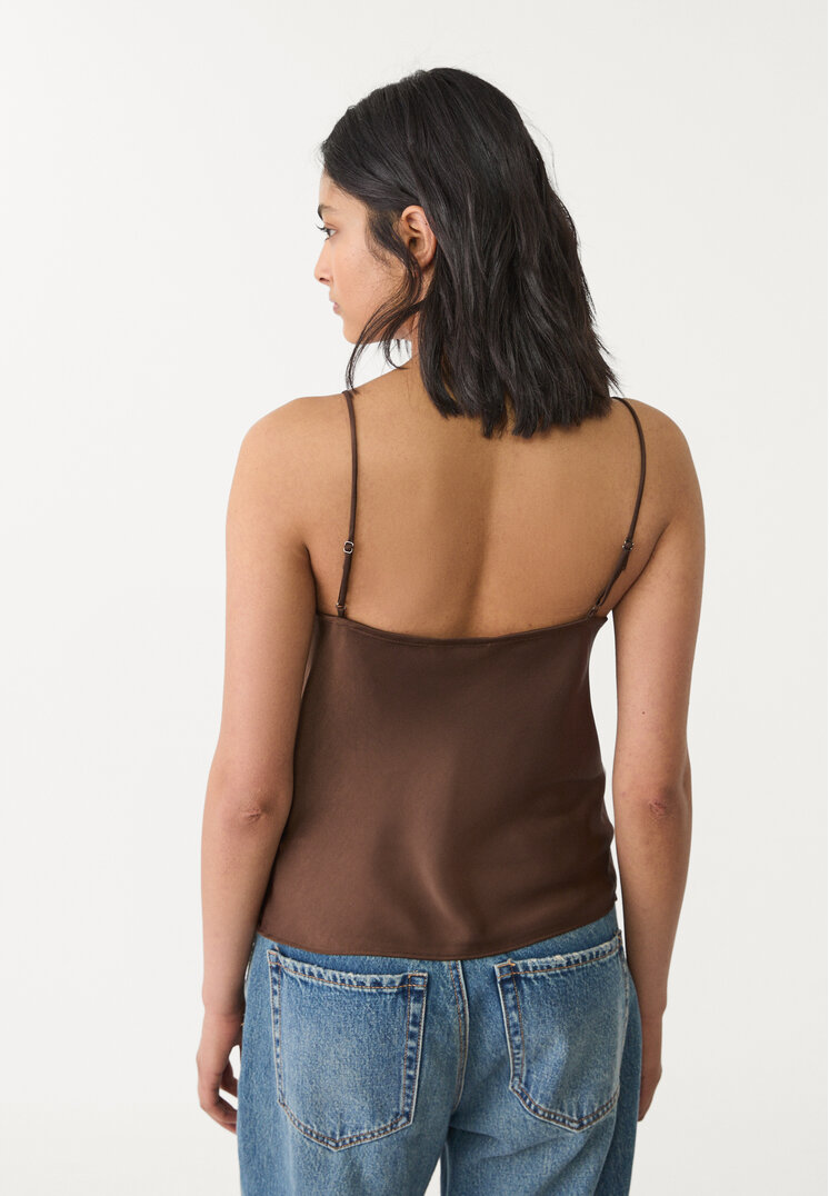 top satinado tirantes