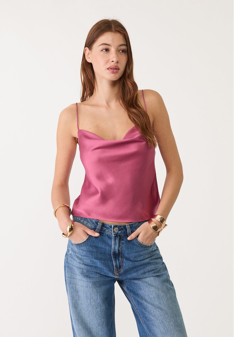 top satinado tirantes