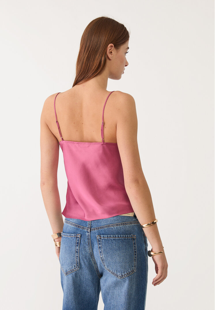 top satinado tirantes