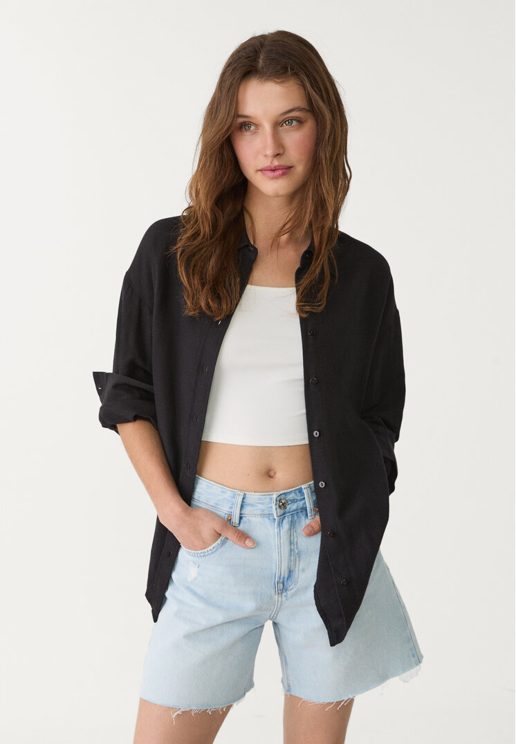 camisa con lino