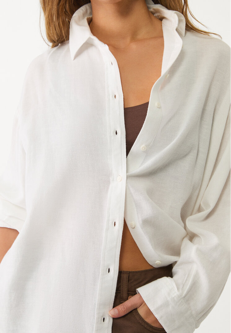 camisa con lino