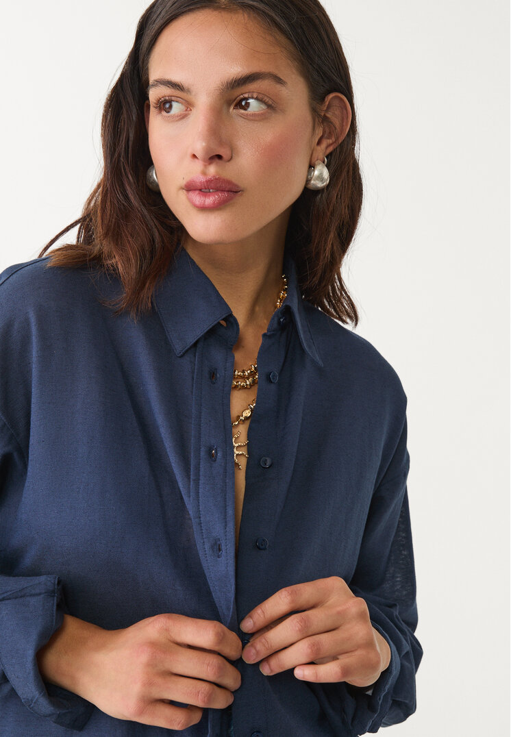camisa con lino