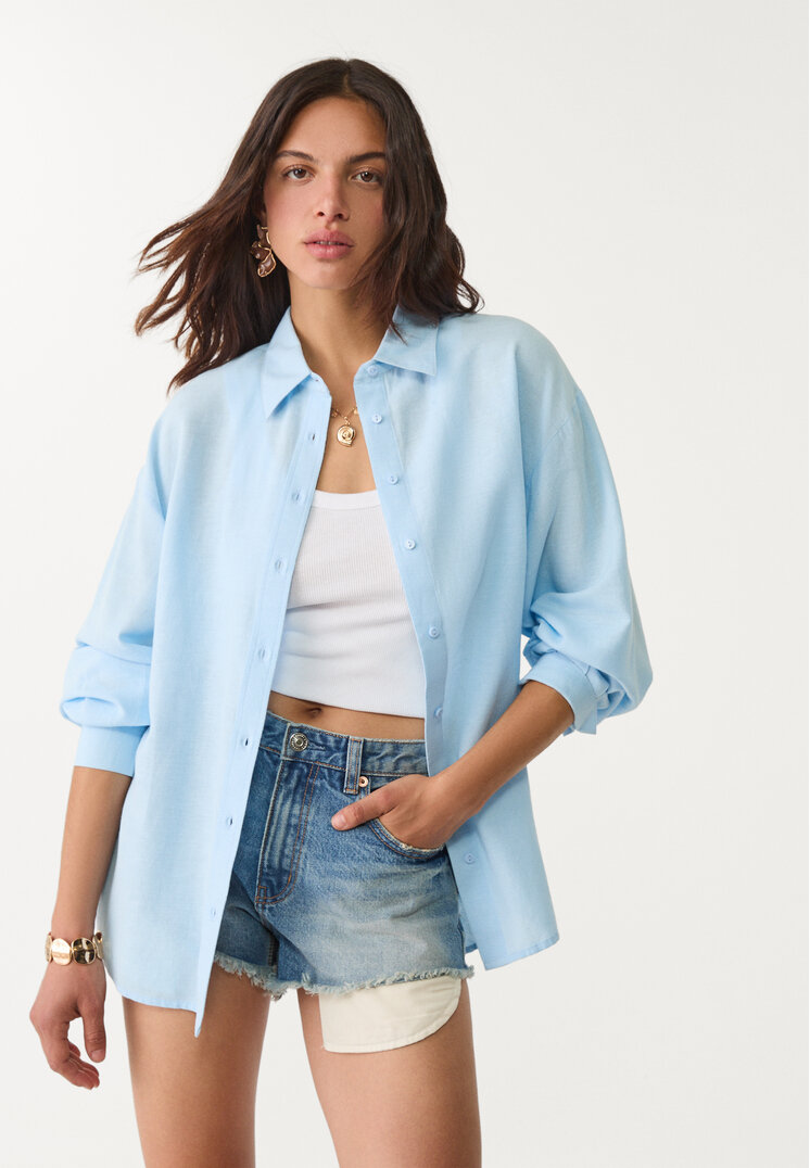 camisa con lino