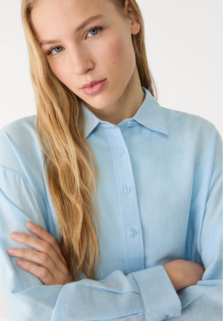 camisa con lino