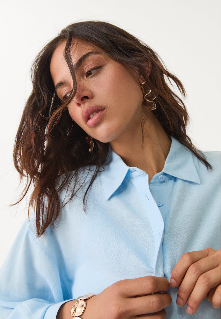 camisa con lino