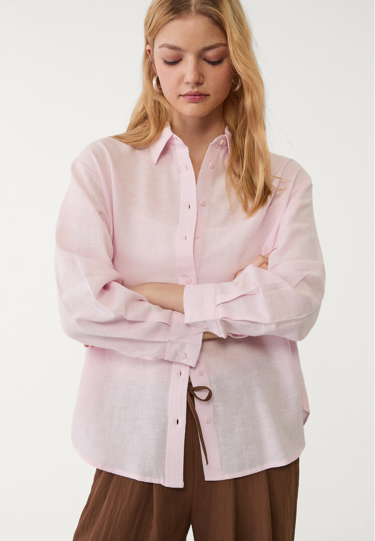 camisa con lino