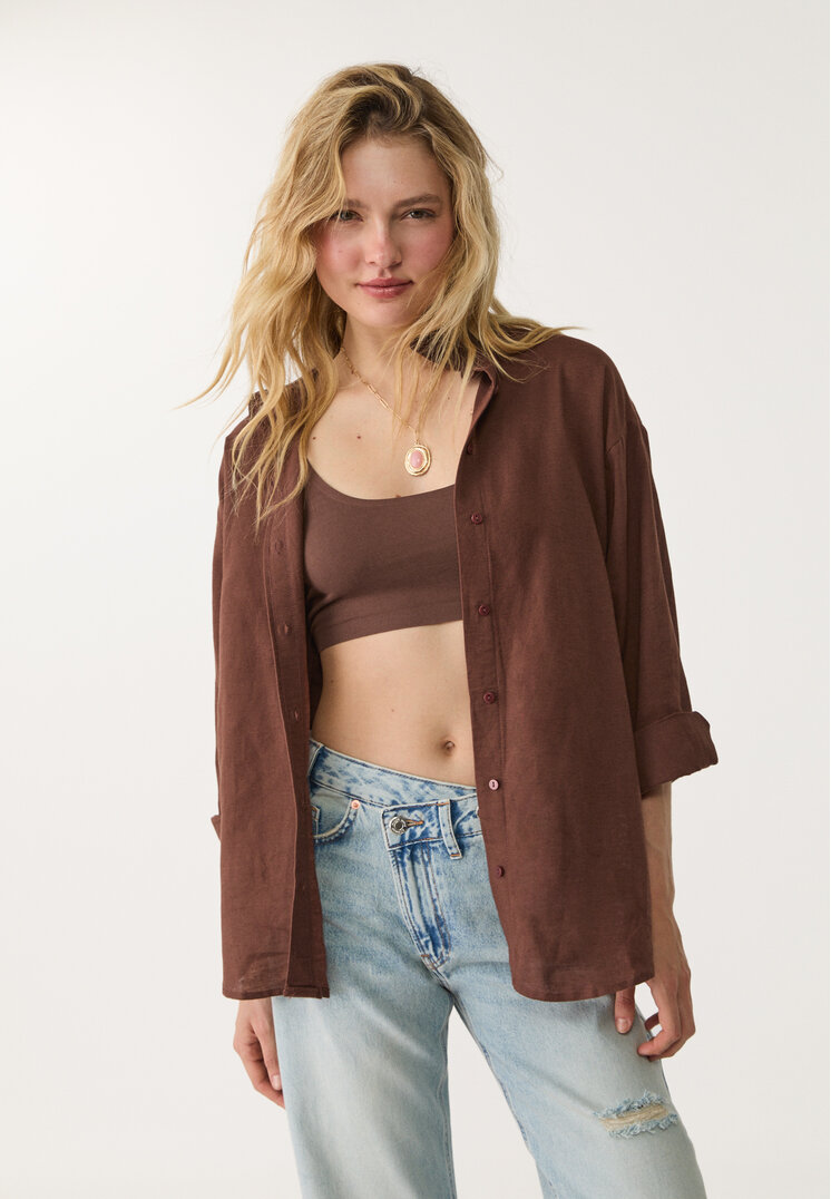 camisa con lino