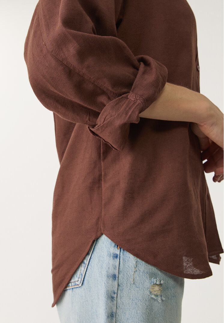 camisa con lino
