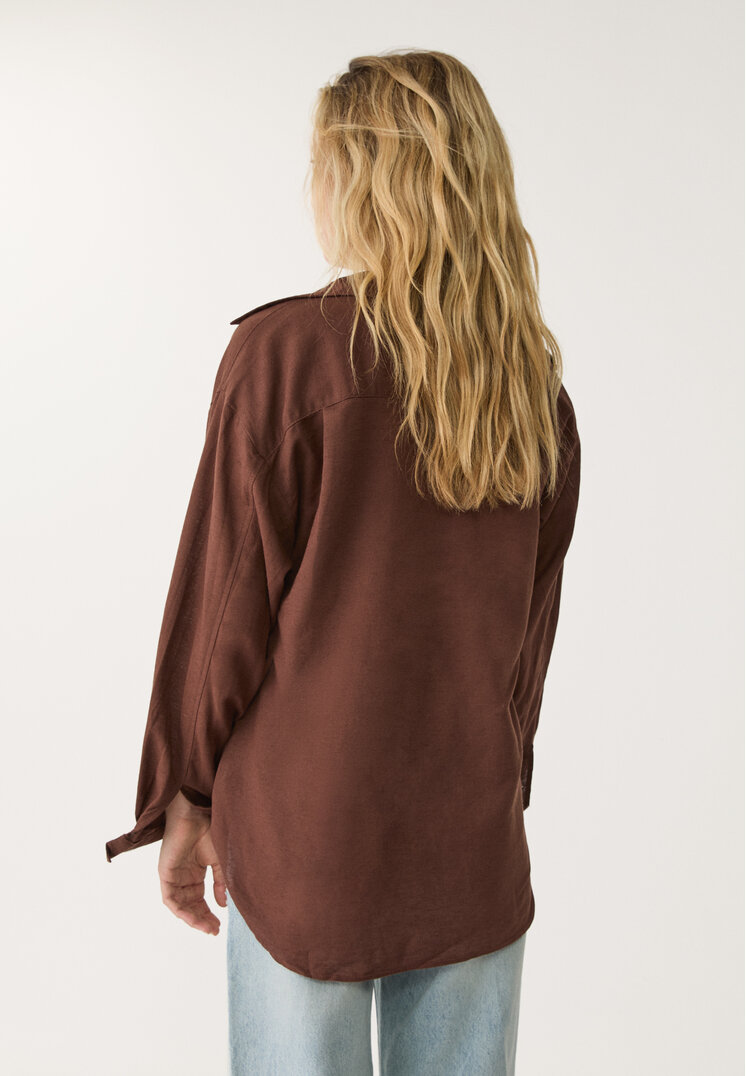 camisa con lino