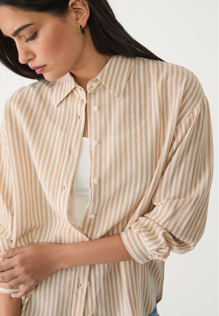 camisa fluida con lino