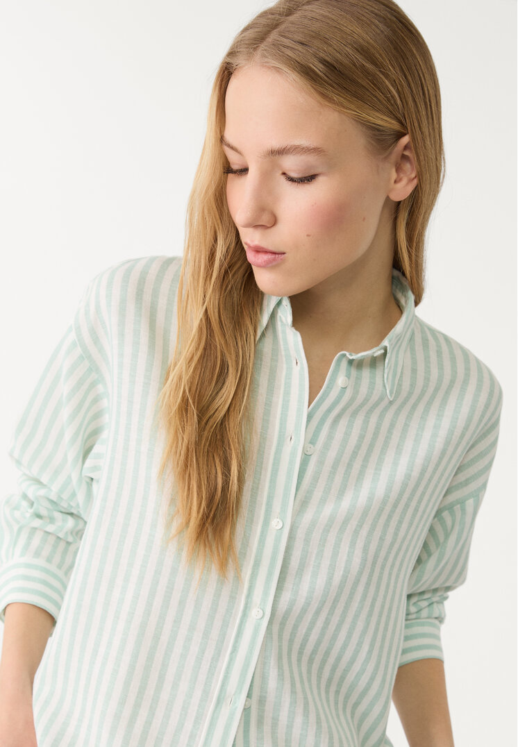 camisa con lino