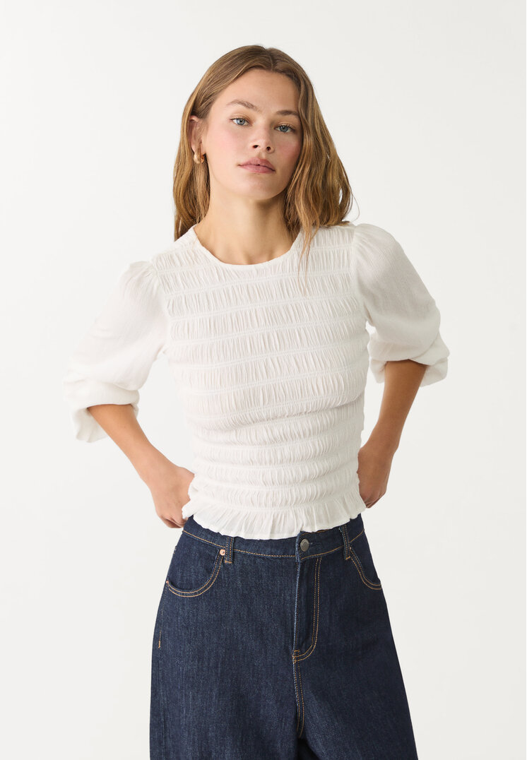 blusa volantes