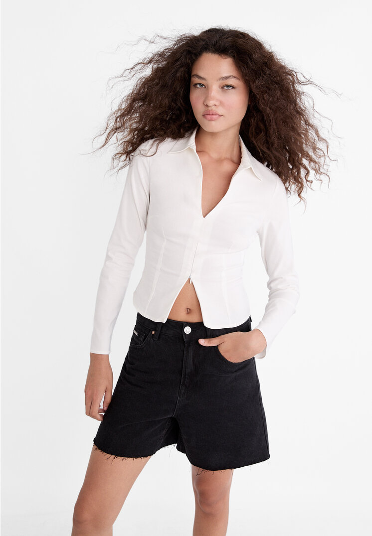 camisa bengalina cremallera