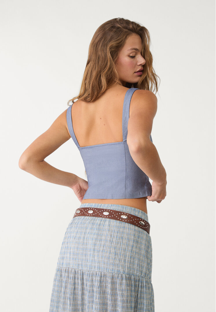 top corset tirantes