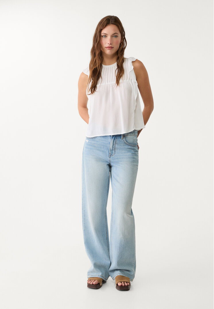 blusa volante fluida