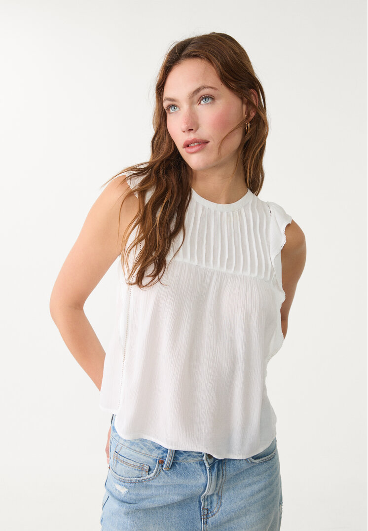 blusa volante fluida