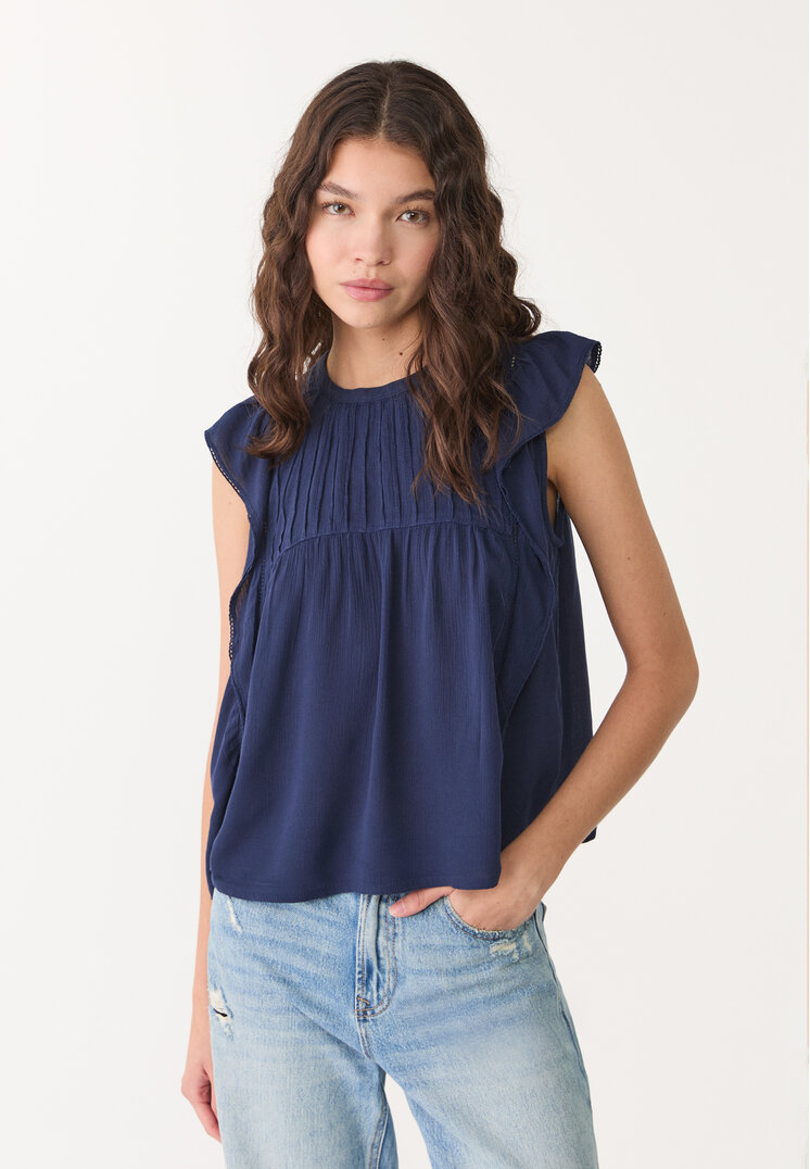 blusa volante fluida