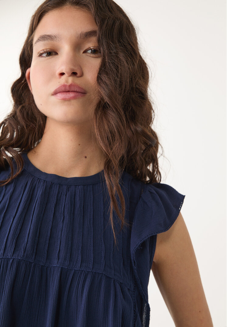 blusa volante fluida