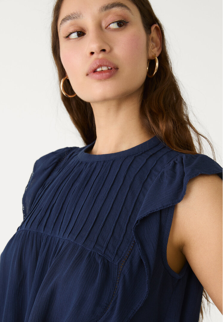 blusa volante fluida