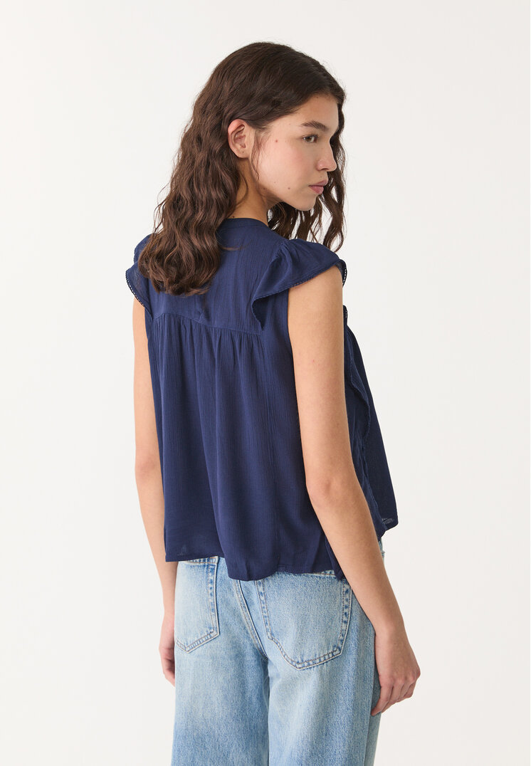 blusa volante fluida