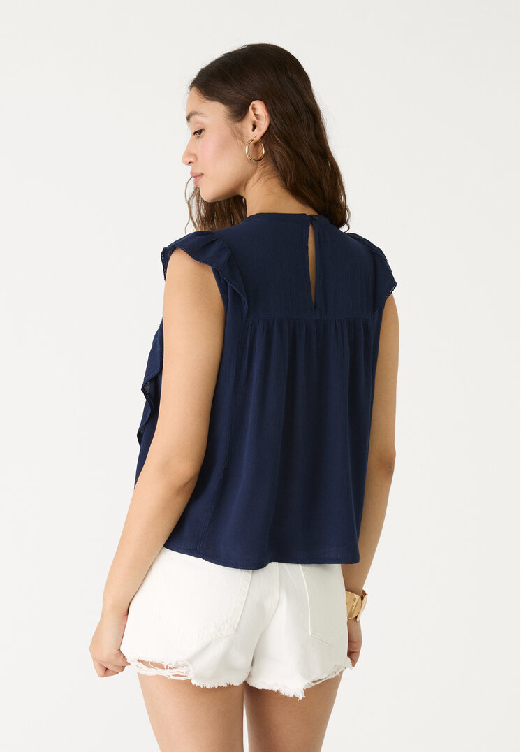 blusa volante fluida