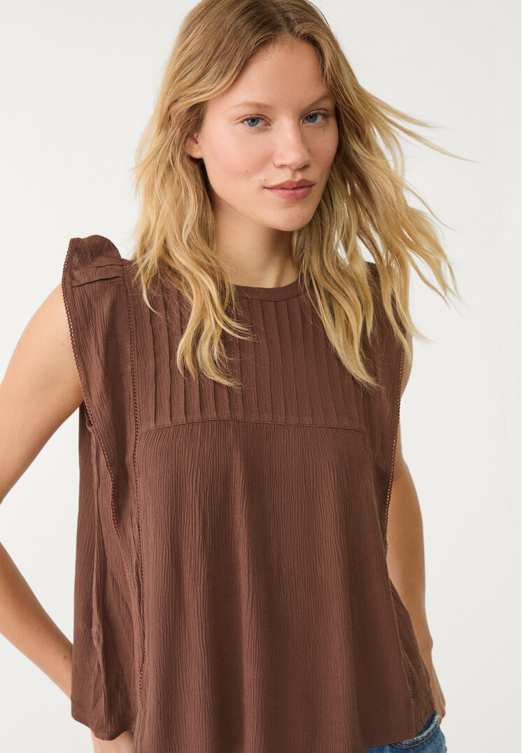 blusa volante fluida
