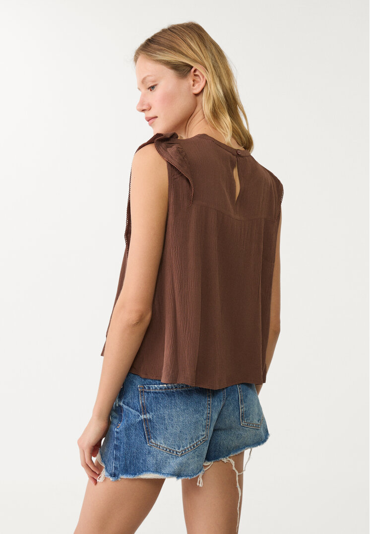 blusa volante fluida
