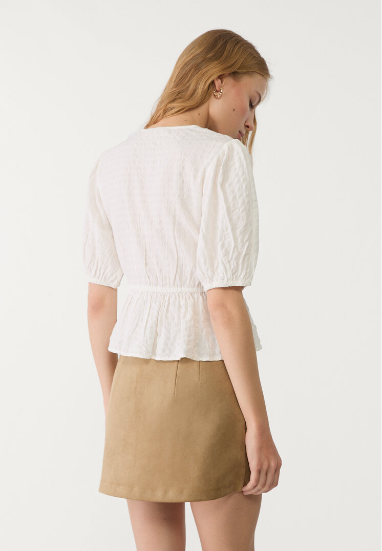 blusa fluida puntilla