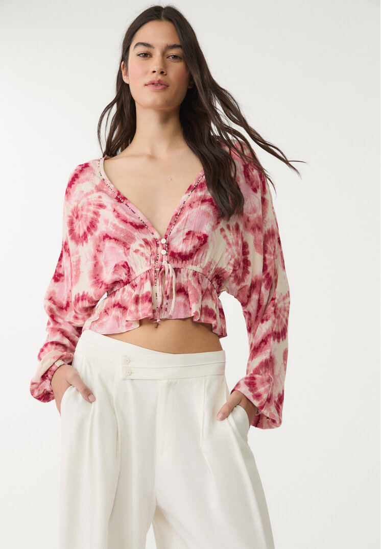 blusa fluida tie dye