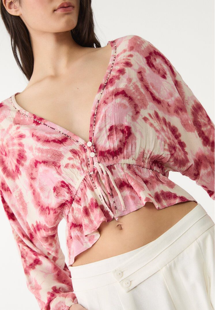 blusa fluida tie dye