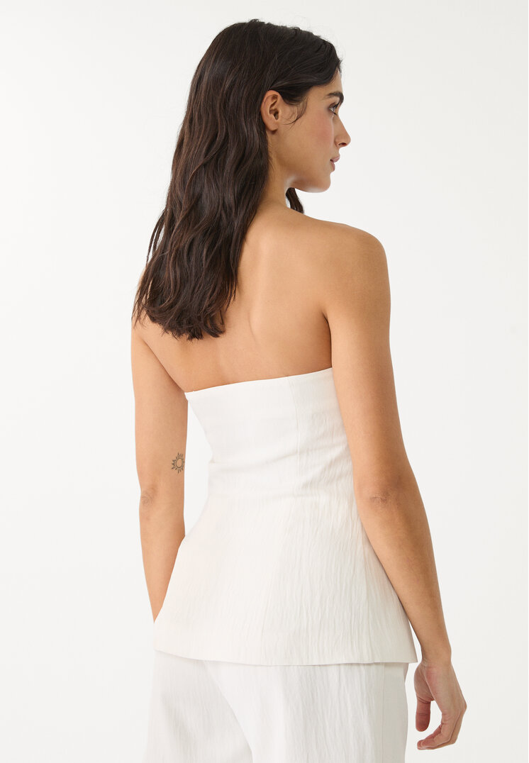 top bustier botones textura