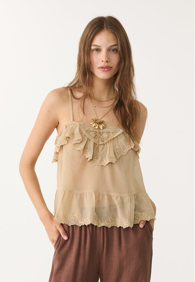top fluido tirantes encaje