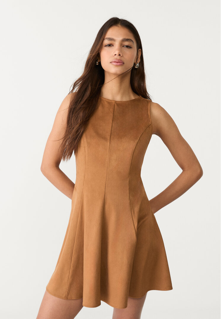 vestido corto efecto ante