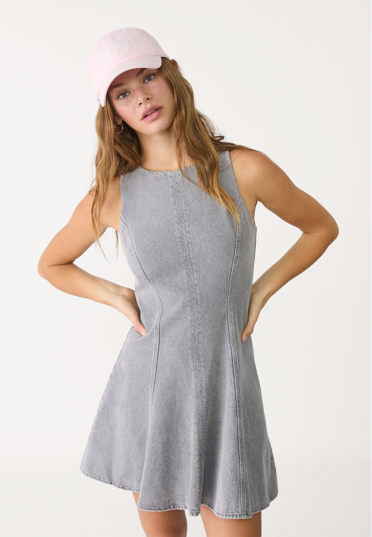 vestido corto denim