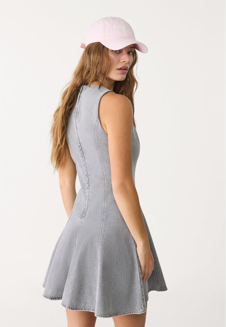 vestido corto denim
